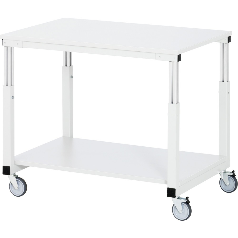 Produktabbildung Nr. 1: RAU Table de travail mobile Série E, HxlxP 650-1 000 x 1 000 x 700 mm, plan de travail avec revêtement en mélamine