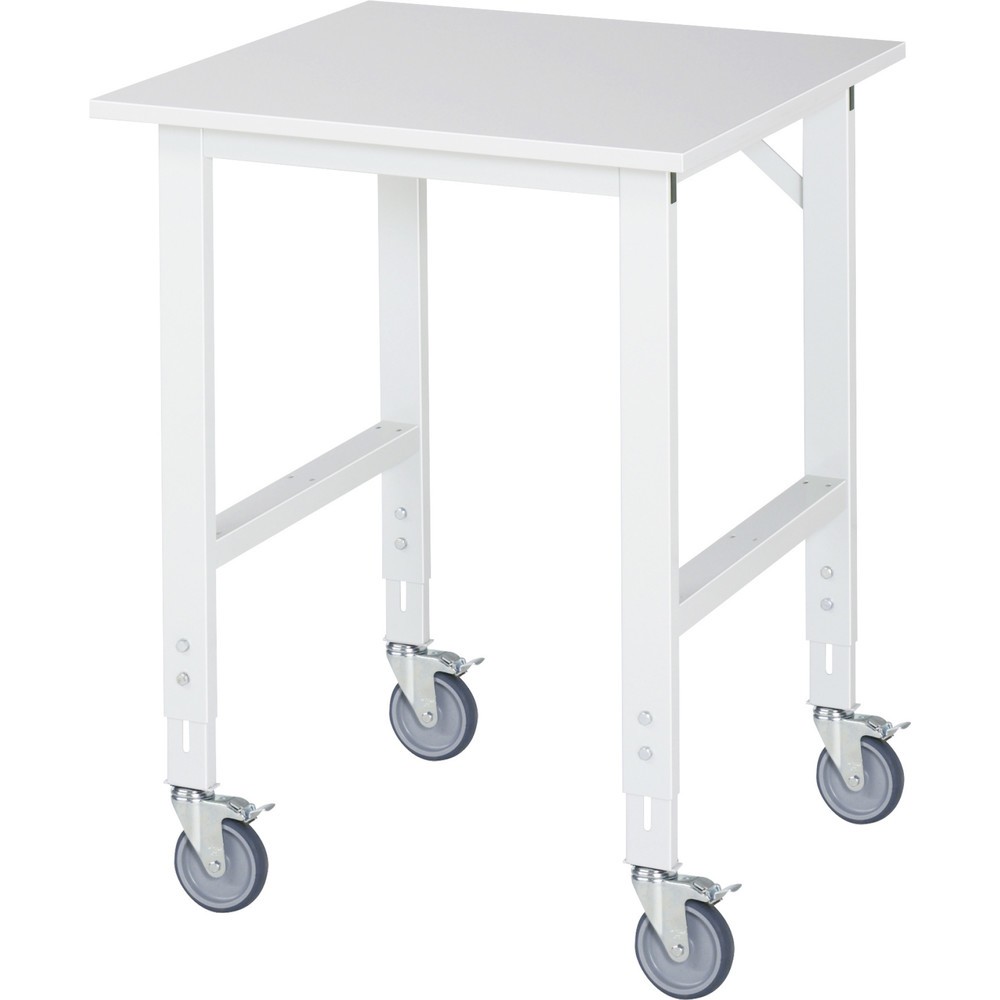 Produktabbildung Nr. 1: RAU Table de travail mobile réglable en hauteur Série TOM, hauteur 910-1 230 mm, lxP 750 x 800 mm, plan de travail avec revêtement en mélamine