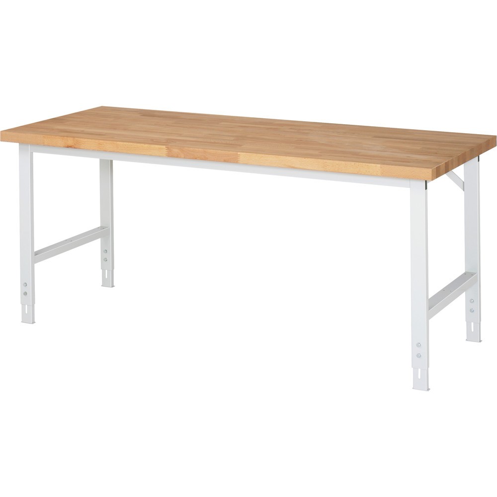 Illustration du produit: RAU Table de travail réglable en hauteur Série TOM, HxlxP 780-1 100 x 2 000 x 700 mm, placage hêtre