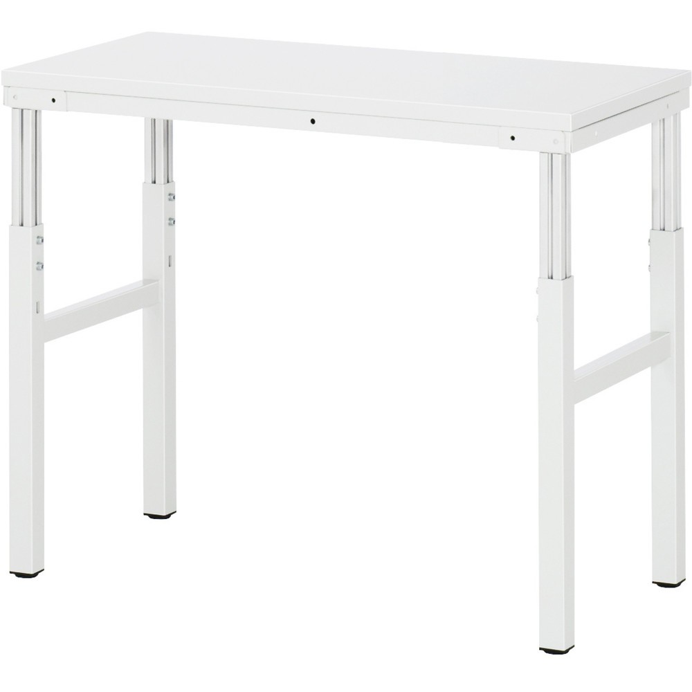 Illustration du produit: RAU Table de travail Série E, HxlxP 650-1 000 x 1 000 x 500 mm, plan de travail avec revêtement en mélamine