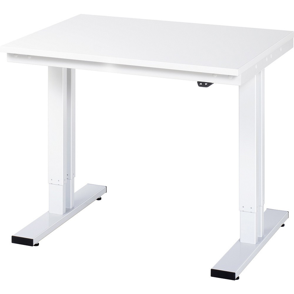 Illustration du produit: RAU Table pour poste de travail à réglage électrique de la hauteur série adlatus 300, HxlxP 720-1 120 x 1 000 x 800 mm, plan de travail en mélaminé