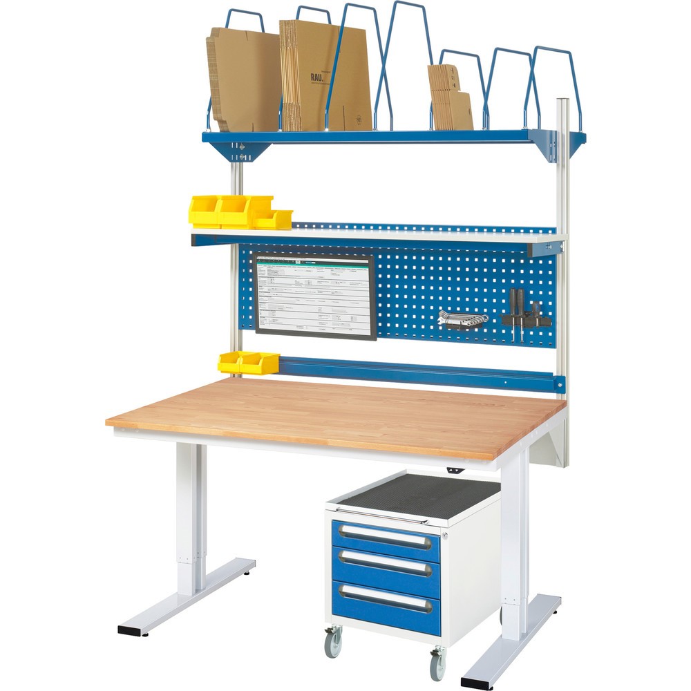 Produktabbildung Nr. 5: RAU Table pour poste de travail à réglage électrique de la hauteur série adlatus 300, HxlxP 720-1 120 x 1 250 x 800 mm, plan de travail en MDF