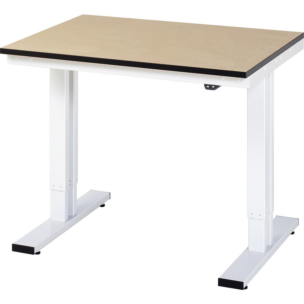Illustration du produit: RAU Table pour poste de travail à réglage électrique de la hauteur série adlatus 300, HxlxP 720-1 120 x 1 000 x 800 mm, plan de travail en MDF
