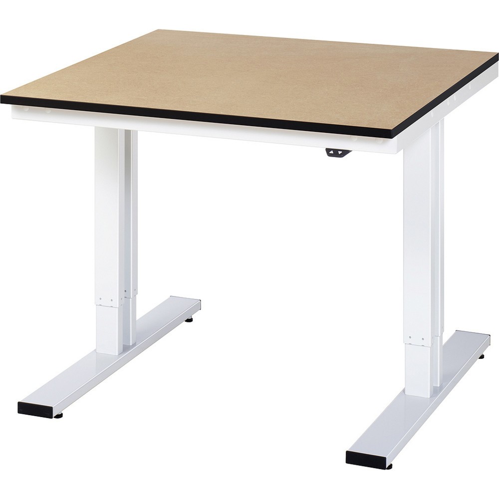 Illustration du produit: RAU Table pour poste de travail à réglage électrique de la hauteur série adlatus 300, HxlxP 720-1 120 x 1 000 x 1 000 mm, plan de travail en MDF