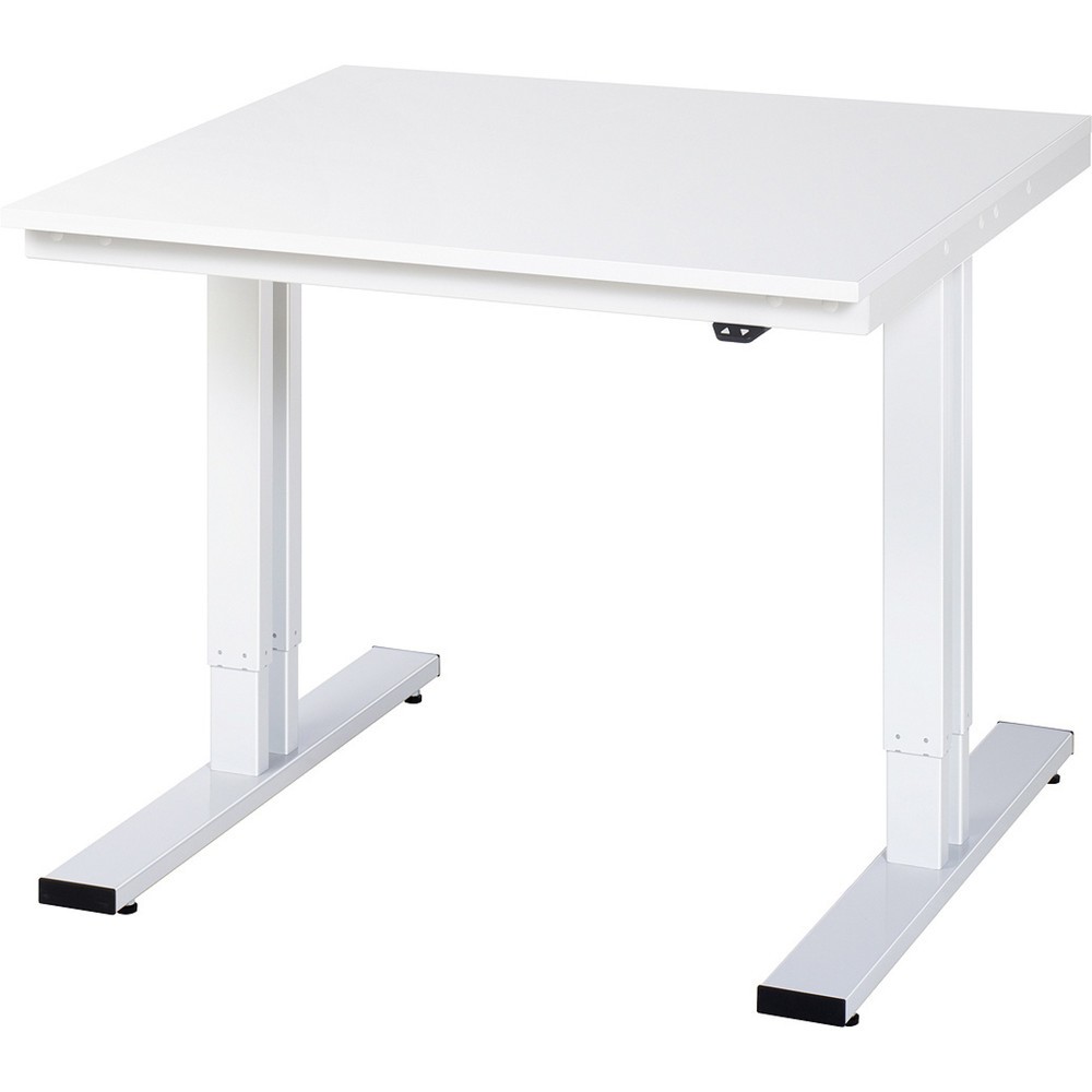 Illustration du produit: RAU Table pour poste de travail à réglage électrique de la hauteur série adlatus 300, HxlxP 720-1 120 x 1 000 x 1 000 mm, plan de travail en mélaminé