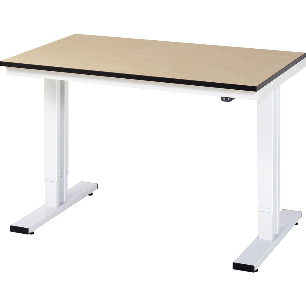 Illustration du produit: RAU Table pour poste de travail à réglage électrique de la hauteur série adlatus 300, HxlxP 720-1 120 x 1 250 x 800 mm, plan de travail en MDF