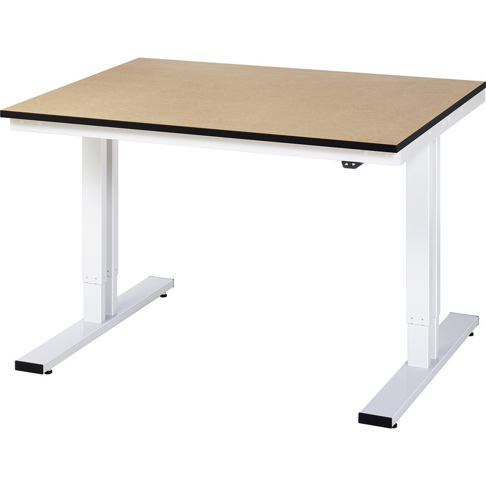 Illustration du produit: RAU Table pour poste de travail à réglage électrique de la hauteur série adlatus 300, HxlxP 720-1 120 x 1 250 x 1 000 mm, plan de travail en MDF