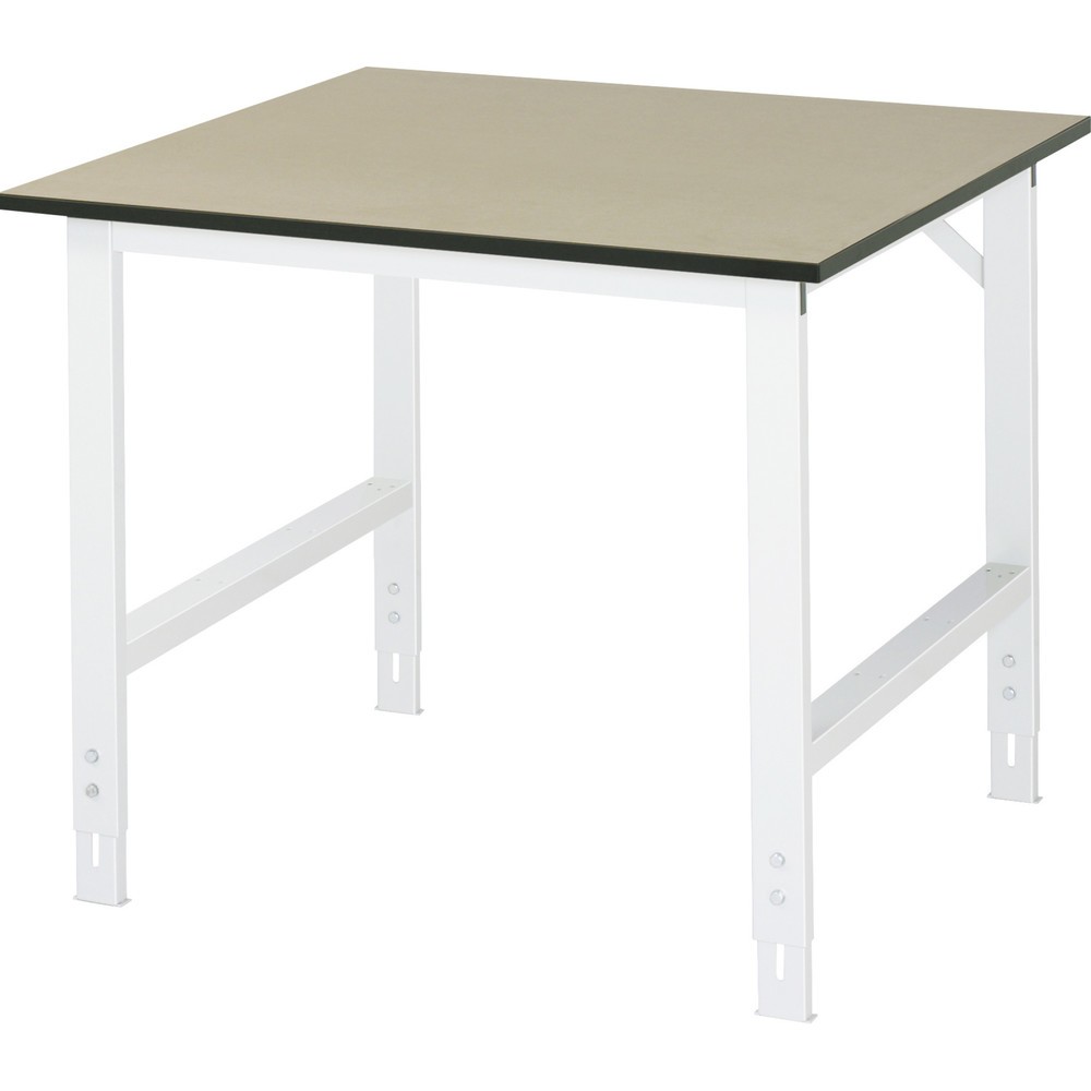 Produktabbildung Nr. 1: RAU Table pour poste de travail réglable en hauteur série TOM, HxlxP 760-1 080 x 1 000 x 1 000 mm, plan de travail MDF