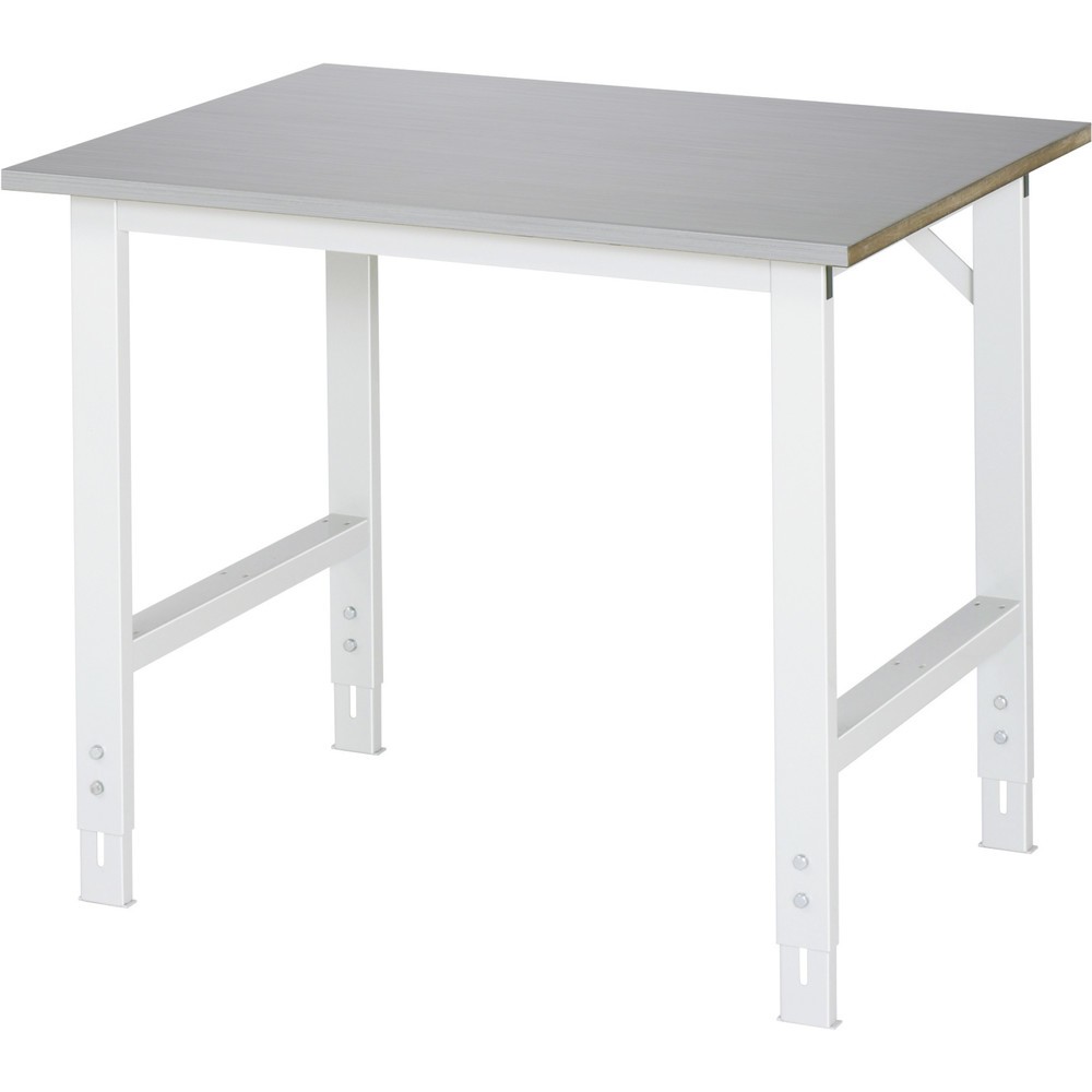 Produktabbildung Nr. 1: RAU Table pour poste de travail réglable en hauteur série TOM, HxlxP 760-1 080 x 1 000 x 800 mm, plan de travail en tôle d’acier inoxydable