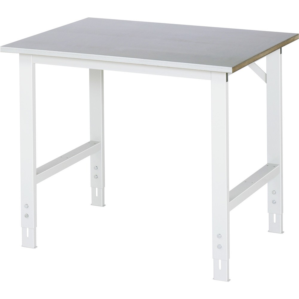Produktabbildung Nr. 1: RAU Table pour poste de travail réglable en hauteur série TOM, HxlxP 760-1 080 x 1 000 x 800 mm, plan de travail recouvert de tôle d’acier
