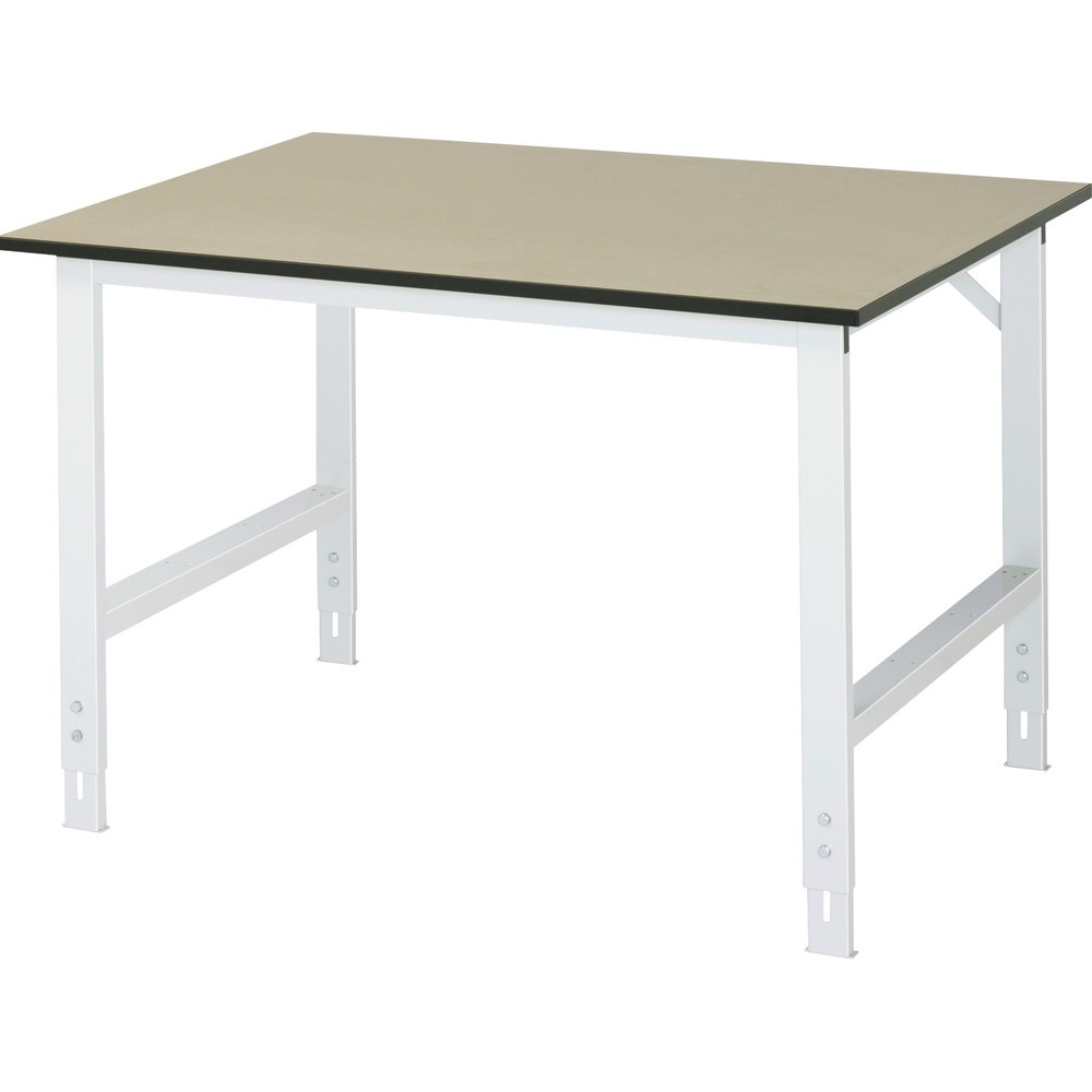 Illustration du produit: RAU Table pour poste de travail réglable en hauteur série TOM, HxlxP 760-1 080 x 1 250 x 1 000 mm, plan de travail MDF
