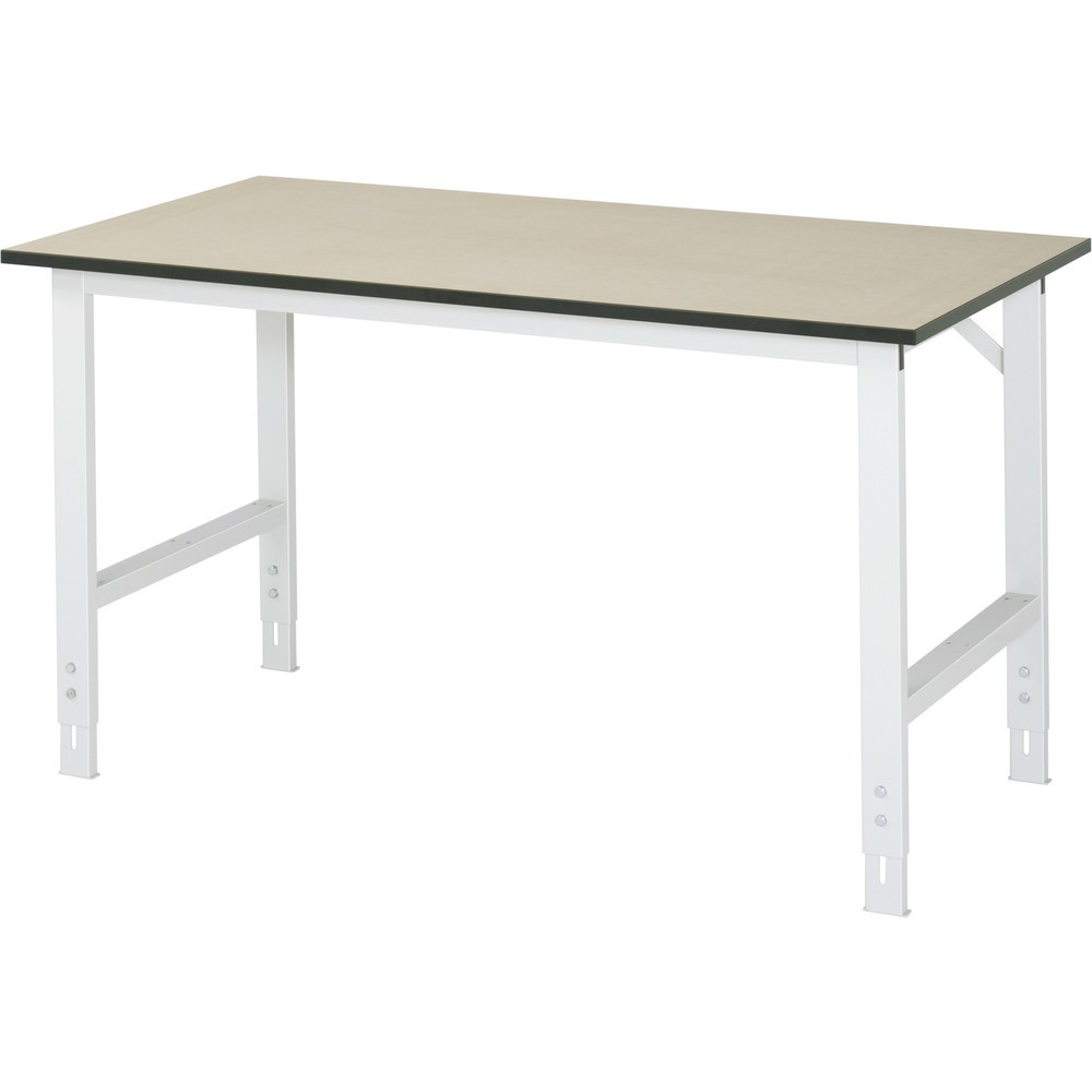 Illustration du produit: RAU Table pour poste de travail réglable en hauteur série TOM, HxlxP 760-1 080 x 1 500 x 800 mm, plan de travail MDF