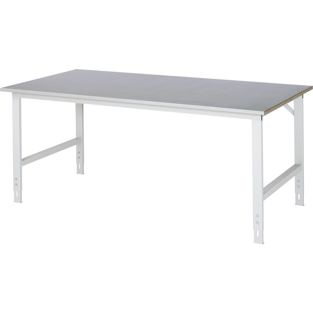 Produktabbildung Nr. 1: RAU Table pour poste de travail réglable en hauteur série TOM, HxlxP 760-1 080 x 2 000 x 1 000 mm, plan de travail recouvert de tôle d’acier