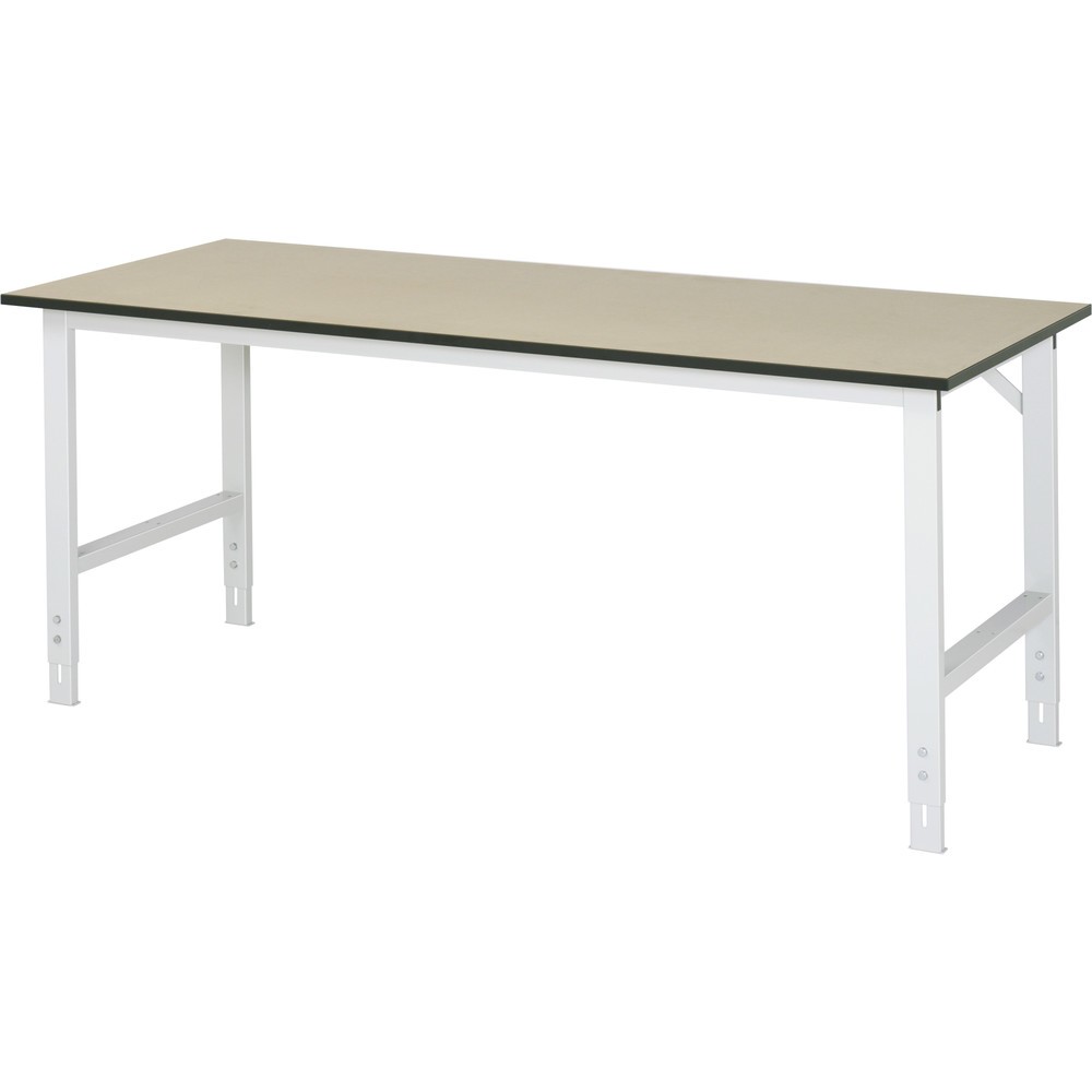 Illustration du produit: RAU Table pour poste de travail réglable en hauteur série TOM, HxlxP 760-1 080 x 2 000 x 800 mm, plan de travail MDF