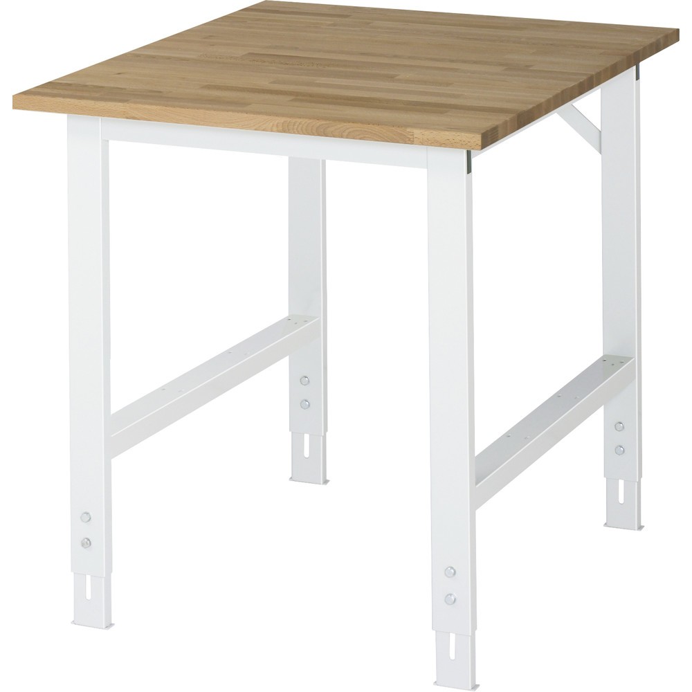 Illustration du produit: RAU Table pour poste de travail réglable en hauteur série TOM, HxlxP 760-1 080 x 750 x 1 000 mm, plan de travail en hêtre massif