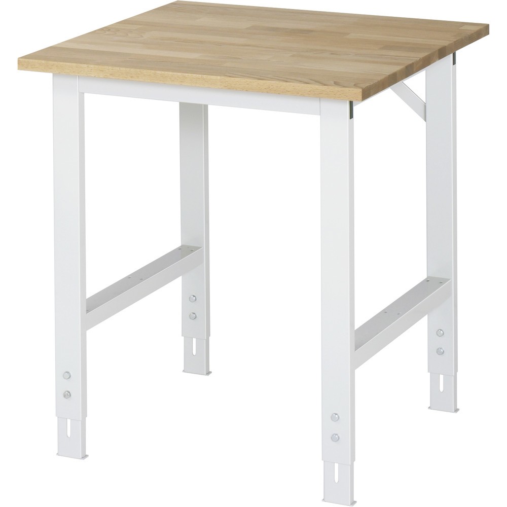 Illustration du produit: RAU Table pour poste de travail réglable en hauteur série TOM, HxlxP 760-1 080 x 750 x 800 mm, plan de travail en hêtre massif