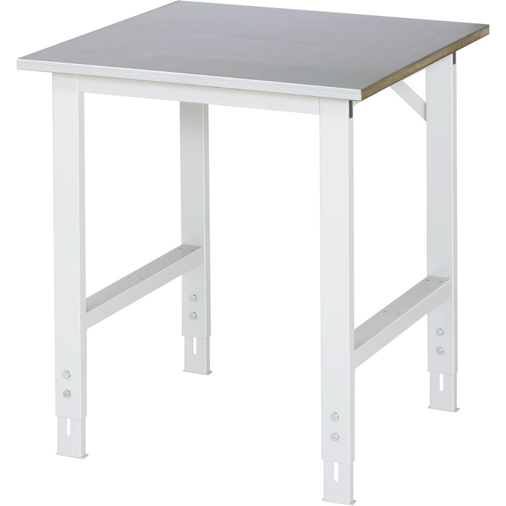 Illustration du produit: RAU Table pour poste de travail réglable en hauteur série TOM, HxlxP 760-1 080 x 750 x 800 mm, plan de travail recouvert de tôle d’acier