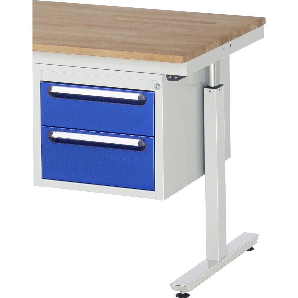 Produktabbildung: RAU Unterbau-Container für Werkbank Serie adlatus, HxBxT 395 x 480 x 600 mm, mit 2 Schubladen