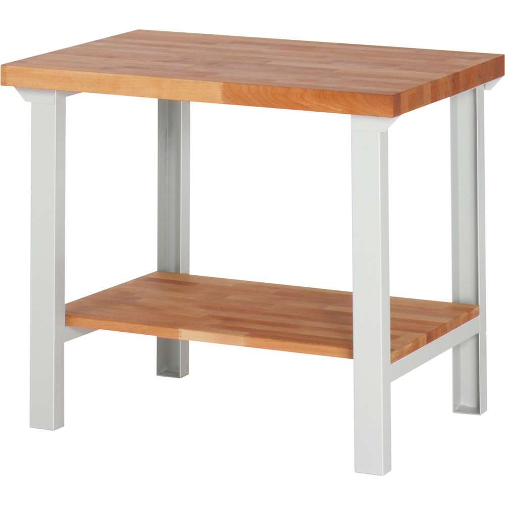 Produktabbildung Nr. 1: RAU Werkbank Serie 7000, 1 Buche-Massiv-Ablageboden, HxBxT 840 x 1.000 x 700 mm