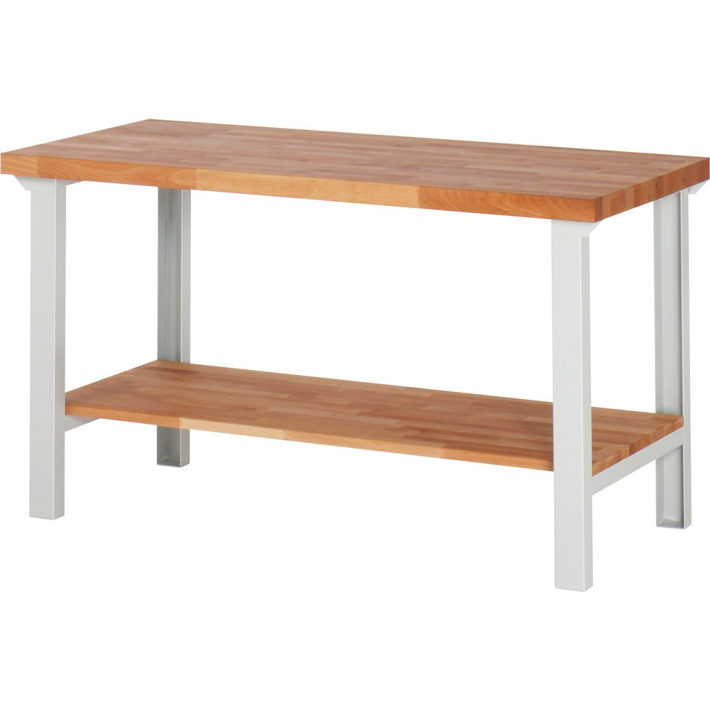 Produktabbildung Nr. 1: RAU Werkbank Serie 7000, 1 Buche-Massiv-Ablageboden, HxBxT 840 x 1.500 x 700 mm