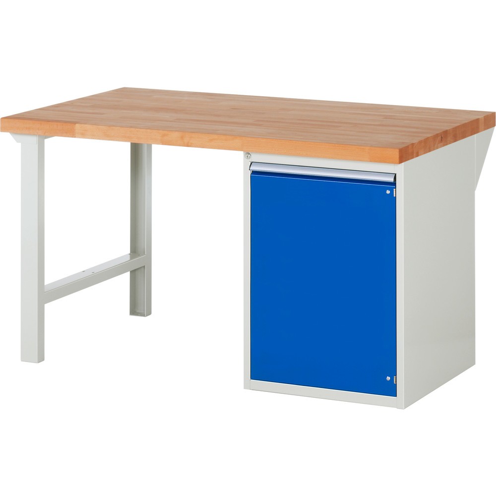 Produktabbildung: RAU Werkbank Serie 7000, 1 Container, HxBxT 890 x 1.500 x 900 mm, 1 Flügeltür, 1 Fachboden