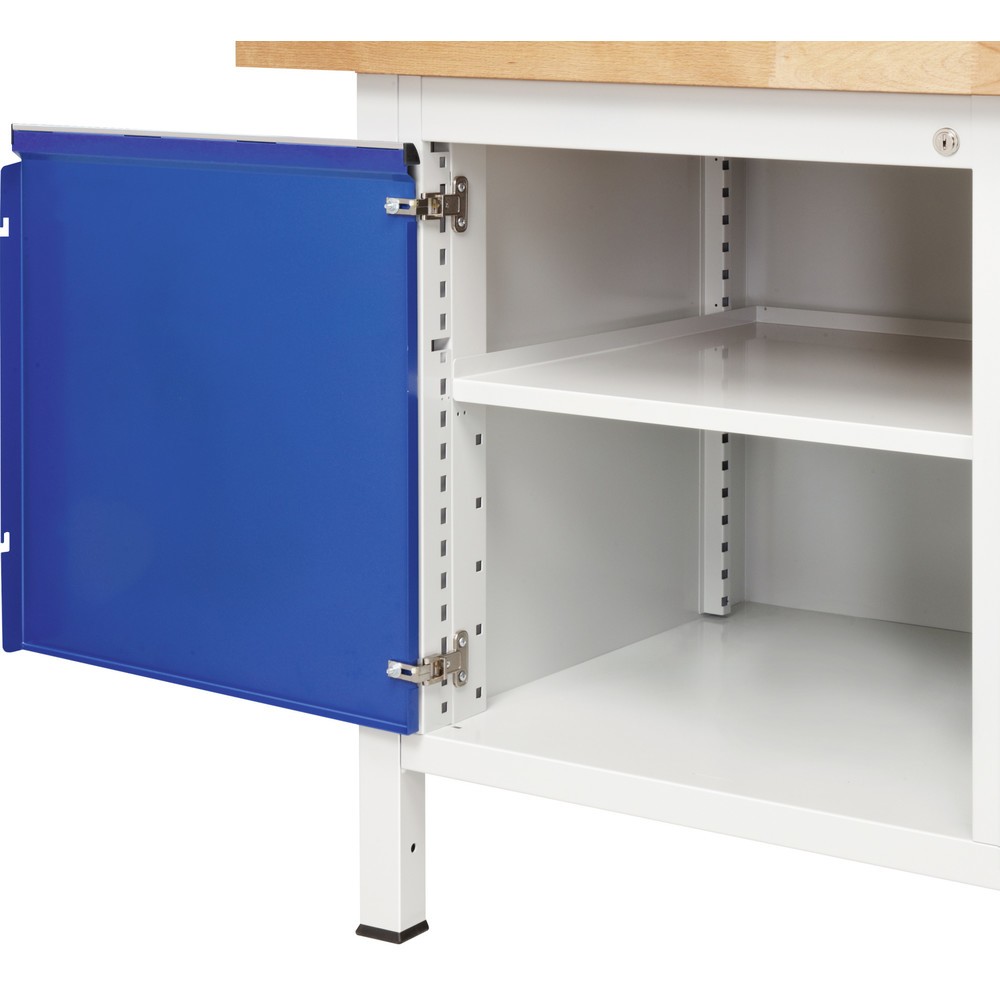 Produktabbildung Nr. 4: RAU Werkbank Serie 8000, 1 Dreifach-Container, 2 Flügeltüren, HxBxT 840-1.040 x 2.000 x 900 mm, 4 x 100%-Auszug-Schubladen
