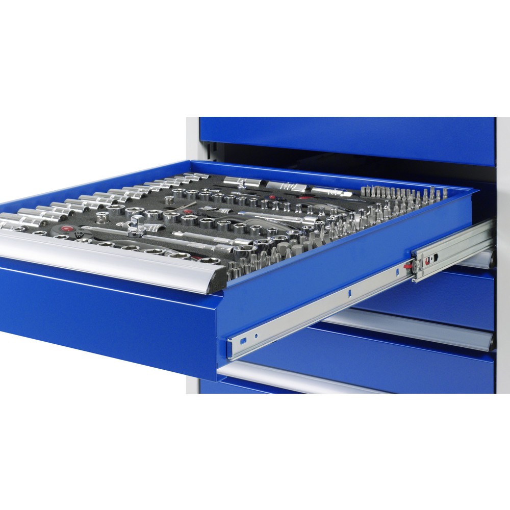 Produktabbildung Nr. 4: RAU Werkbank Serie 7000, 1 Container, HxBxT 890 x 1.000 x 700 mm, 8 x 100%-Auszug-Schubladen, Schubladen-TK 100 kg