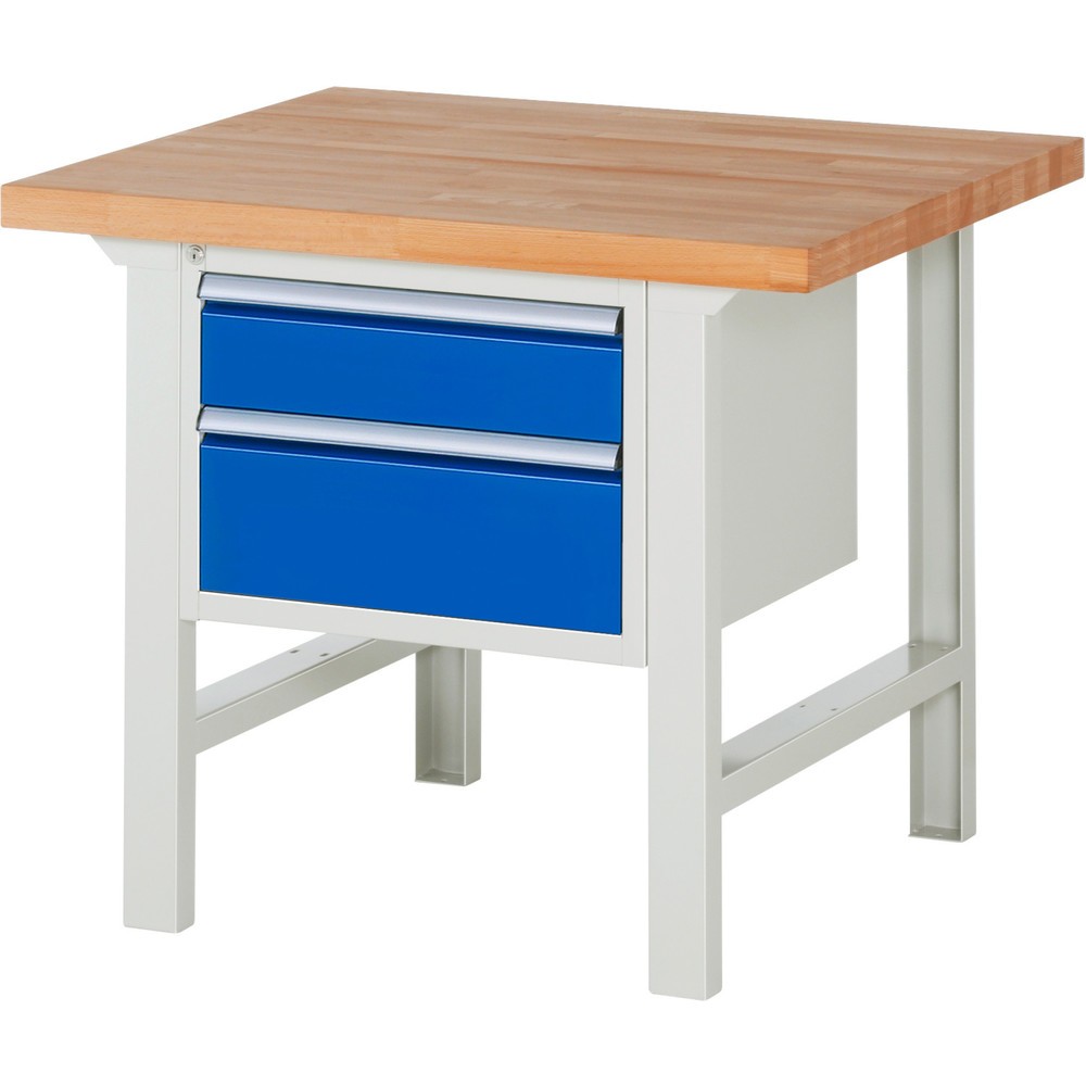 Produktabbildung Nr. 1: RAU Werkbank Serie 7000, HxBxT 840 x 1.000 x 900 mm, 2 Schubladen 1 x 150 mm, 1 x 210 mm