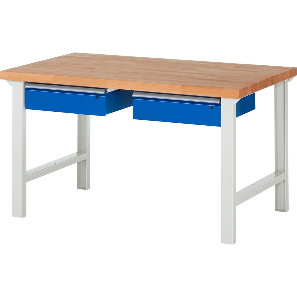 Produktabbildung: RAU Werkbank Serie 7000, HxBxT 840 x 1.500 x 900 mm, 2 Schubladen 2 x 150 mm