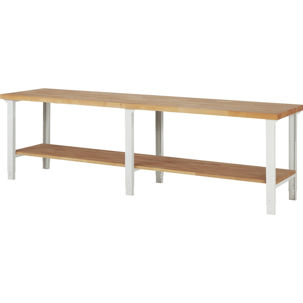 Produktabbildung Nr. 1: RAU Werkbank Serie 7000, HxBxT 790-1.140 x 3.000 x 700 mm, Ablageboden unten