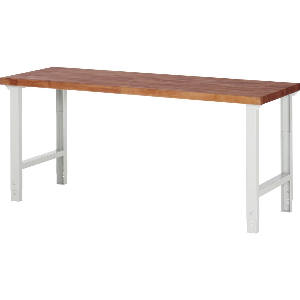 Produktabbildung Nr. 1: RAU Schwere Werkbank Serie 7000, Rotbuche-Massiv-Arbeitsplatte, HxBxT 790-1.140 x 2.000 x 700 mm