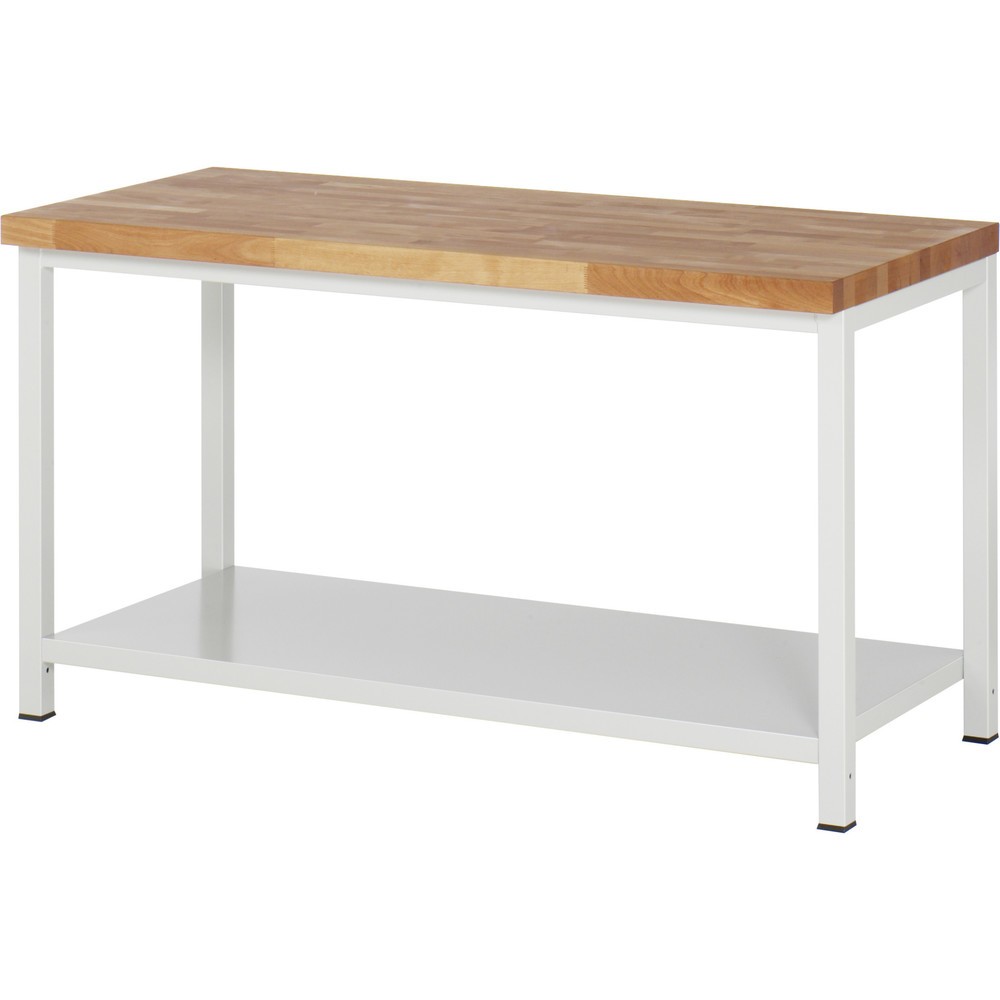 Produktabbildung: RAU Schwere Werkbank Serie 8000, 1 Ablageboden Tiefe 650 mm, HxBxT 840-1.040 x 1.500 x 700 mm