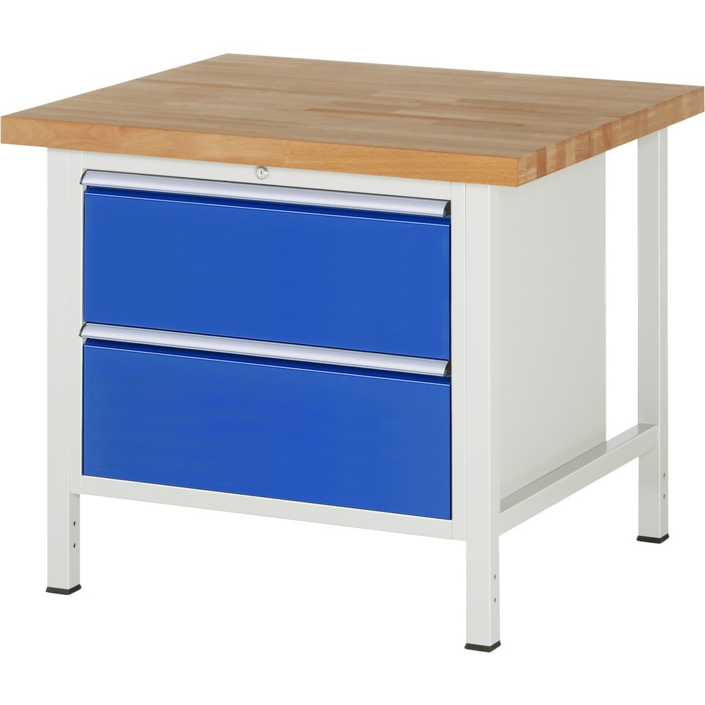 Produktabbildung Nr. 1: RAU Werkbank Serie 8000, HxBxT 840 x 1.000 x 900 mm, 2 x 90%-Auszug-Schubladen 2 x 270 mm, Schubladen-TK 75 kg