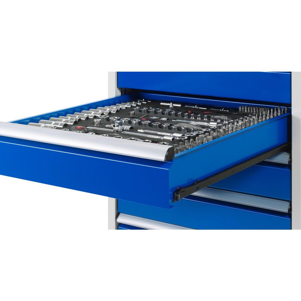 Produktabbildung Nr. 3: RAU Werkbank Serie 7000, 4 Container, HxBxT 840 x 2.500 x 700 mm, 16 x 90%-Auszug-Schubladen