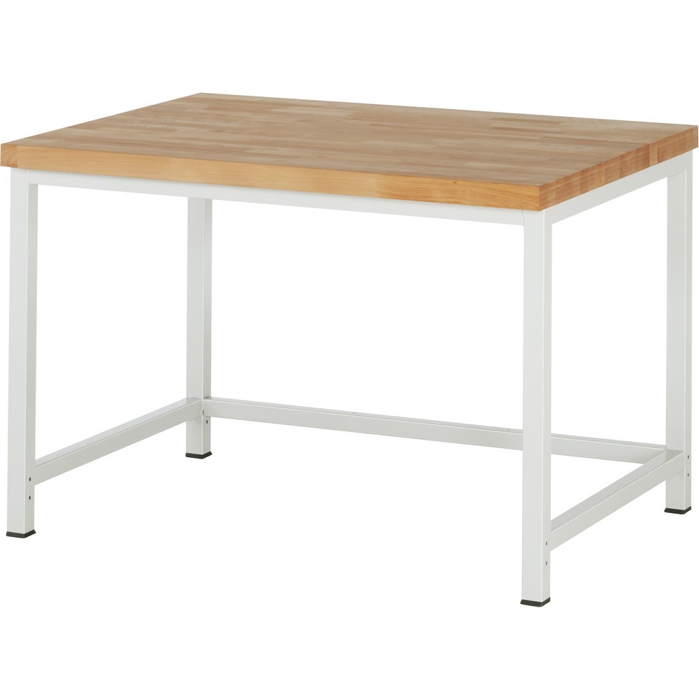 Produktabbildung Nr. 1: RAU Werkbank Serie 8000, Arbeitsplatte Buche massiv, Stärke 40 mm, HxBxT 840 x 1.250 x 900 mm