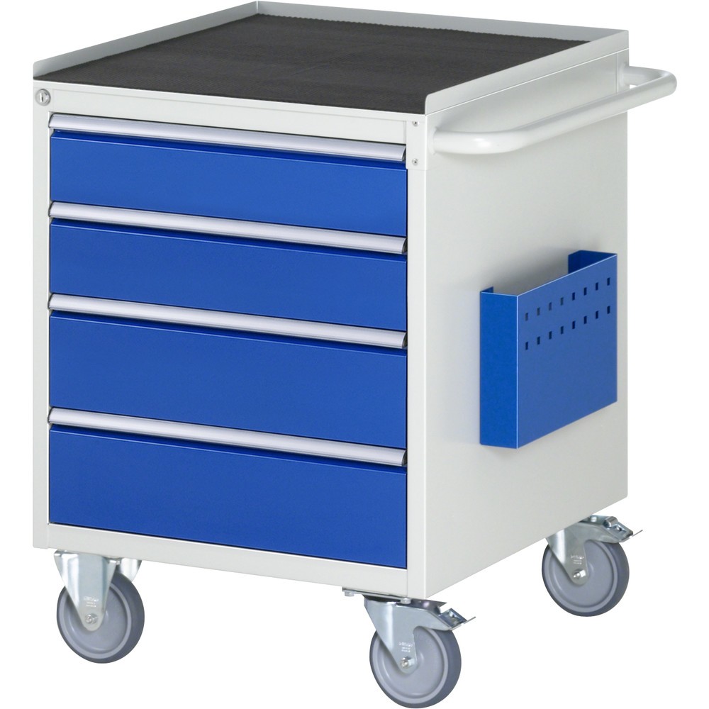 Produktabbildung: RAU Werkstattwagen Serie 7000, HxBxT 795 x 580 x 650 mm, 4 x 90%-Auszug-Schubladen 2 x 120, 2 x 150 mm, Arbeitsplatte Metall
