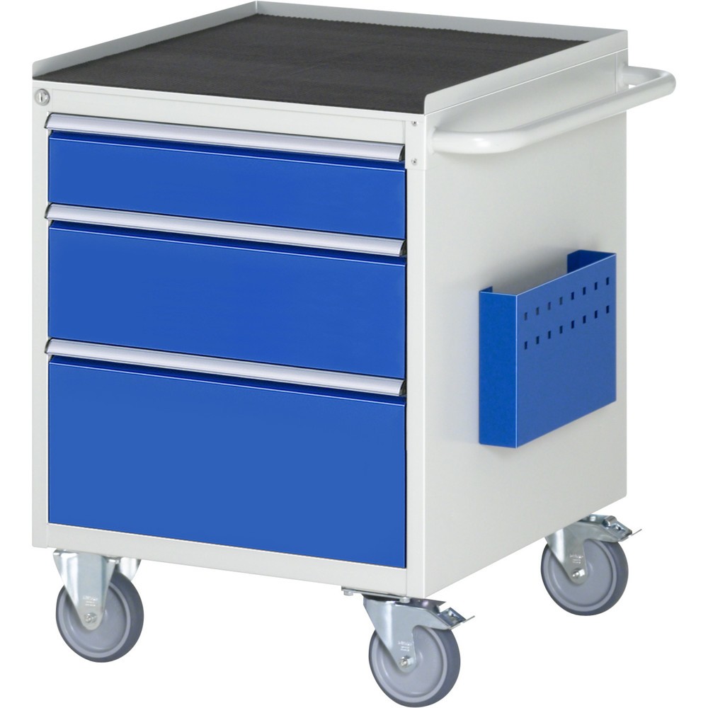 Produktabbildung Nr. 1: RAU Werkstattwagen Serie 7000, HxBxT 795 x 580 x 650 mm, 3 x 90%-Auszug-Schubladen 1 x 120, 1 x 180, 1 x 240 mm, Arbeitsplatte Metall