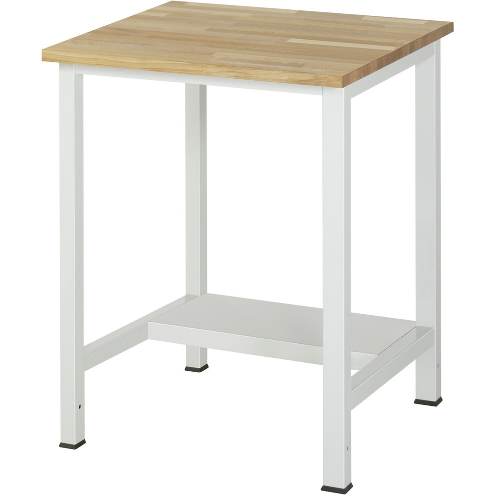 Produktabbildung Nr. 1: RAU Werktisch 900 mit Ablageboden Tiefe 320 mm, HxBxT 825 x 750 x 800 mm, Arbeitplatte Buche-Massiv