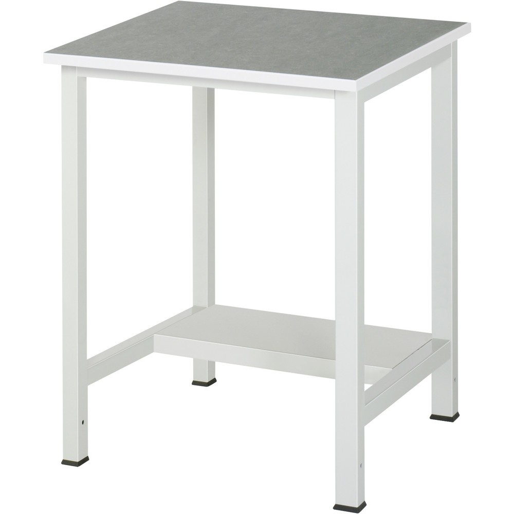 Produktabbildung Nr. 1: RAU Werktisch 900 mit Ablageboden Tiefe 320 mm, HxBxT 825 x 750 x 800 mm, Arbeitplatte Universal-/Linoleum-Belag