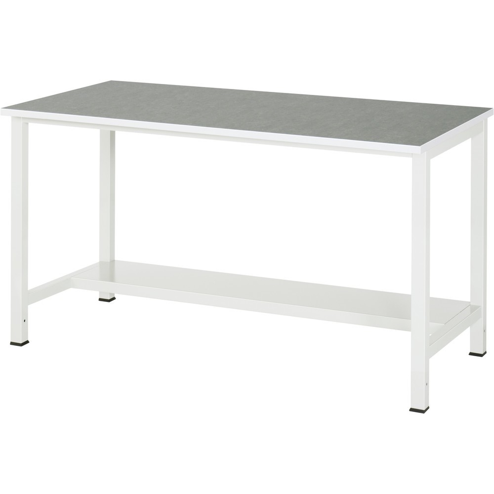 Produktabbildung Nr. 1: RAU Werktisch 900 mit Ablageboden Tiefe 320 mm, HxBxT 825 x 1.500 x 800 mm, Arbeitplatte Universal-/Linoleum-Belag