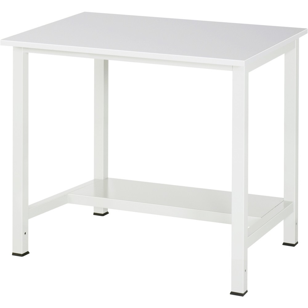 Produktabbildung Nr. 1: RAU Werktisch 900 mit Ablageboden Tiefe 320 mm, HxBxT 825 x 1.000 x 800 mm, Arbeitplatte Melamin-Belag