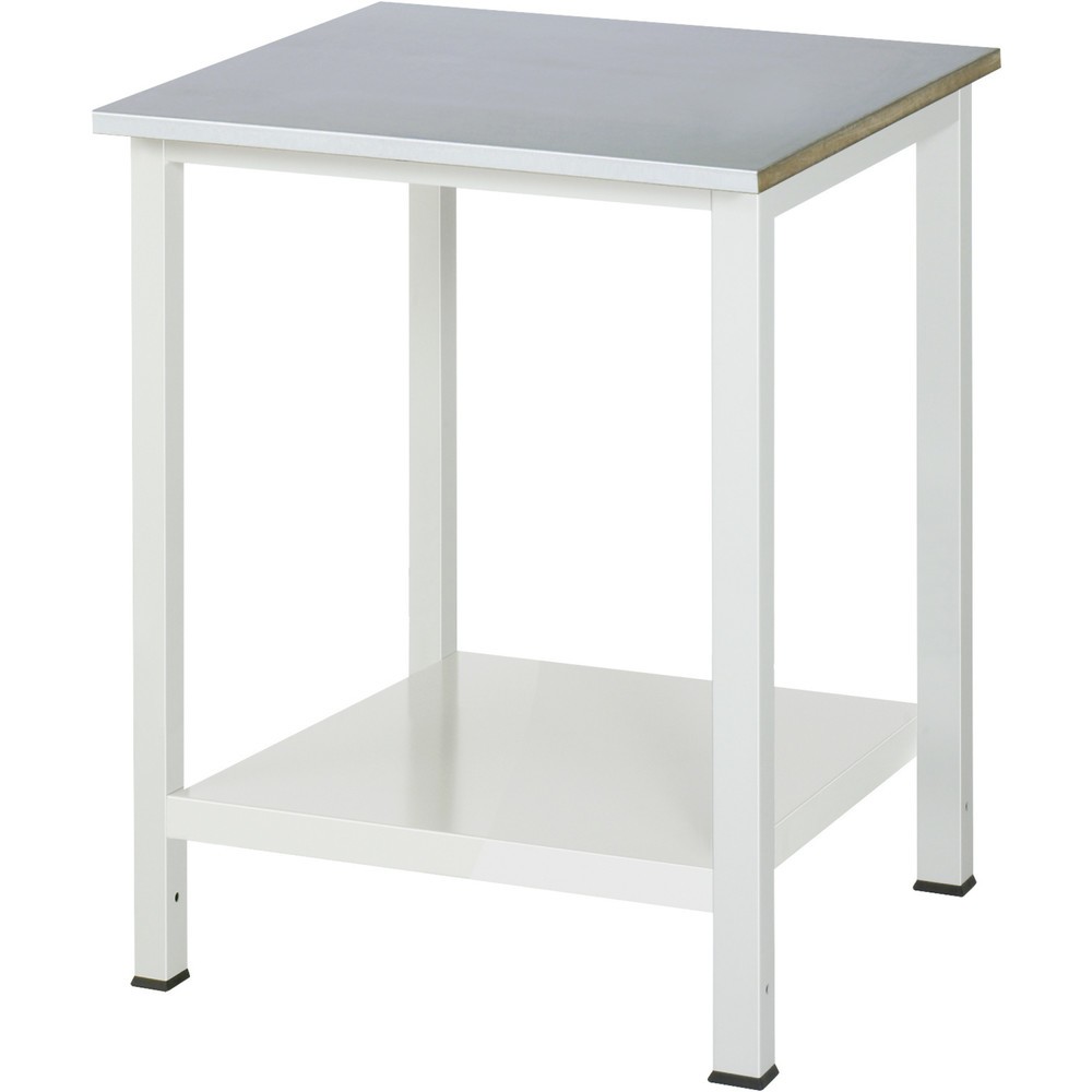 Produktabbildung Nr. 1: RAU Werktisch 900 mit Ablageboden Tiefe 650 mm, HxBxT 825 x 750 x 800 mm, Arbeitplatte Stahlblech-Belag