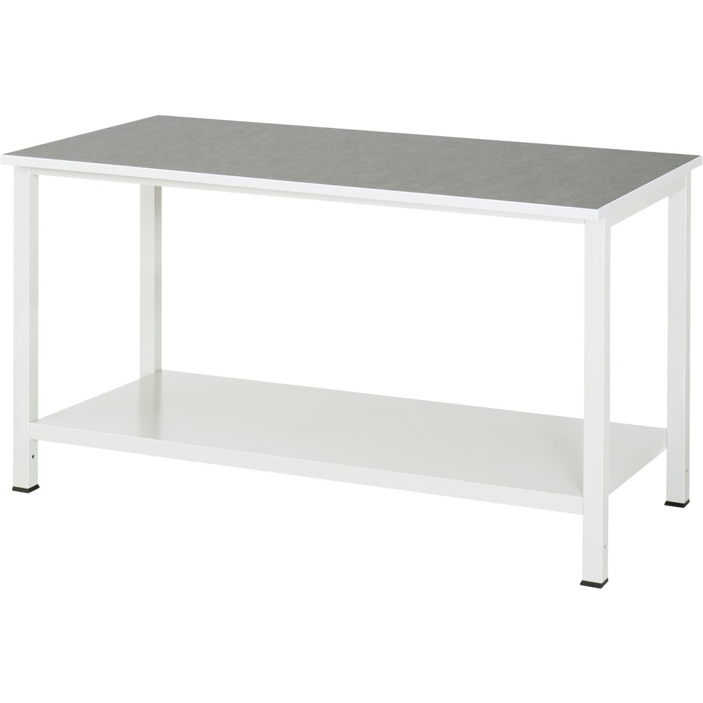Produktabbildung Nr. 1: RAU Werktisch 900 mit Ablageboden Tiefe 650 mm, HxBxT 825 x 1.500 x 800 mm, Arbeitplatte Universal-/Linoleum-Belag