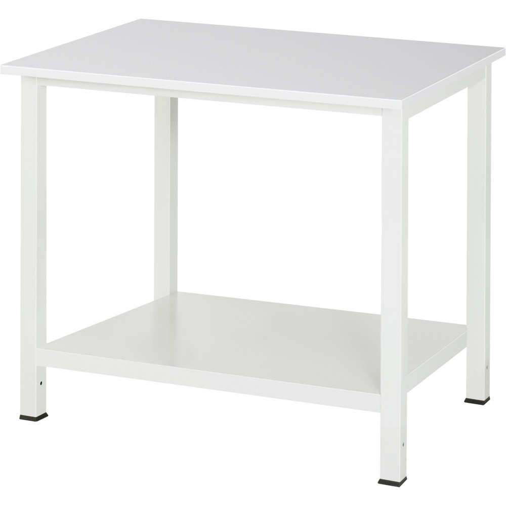 Produktabbildung Nr. 1: RAU Werktisch 900 mit Ablageboden Tiefe 650 mm, HxBxT 825 x 1.000 x 800 mm, Arbeitplatte Melamin-Belag