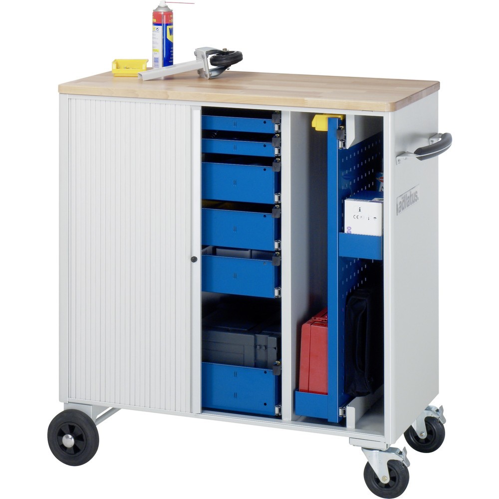 Produktabbildung Nr. 3: RAU Werkzeugwagen Serie adlatus, HxBxT 1.080 x 1.025 x 520 mm, 6 Schubladen 2 x 40, 3 x 105, 1 x 130 mm, Arbeitsplatte Buche
