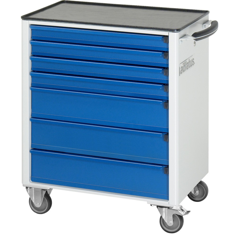 Produktabbildung Nr. 2: RAU Werkzeugwagen Serie adlatus 700, HxBxT 860 x 700 x 510 mm, 7 Schubladen 4 x 130, 3 x 260 mm, Arbeitsplatte Metall