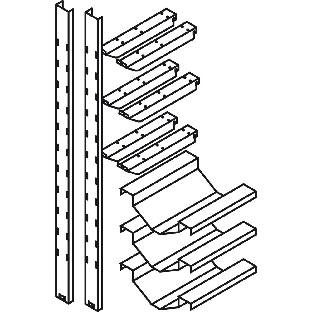Produktabbildung Nr. 2: Rayonnage à fûts 3x50/60 l, stockage couchés