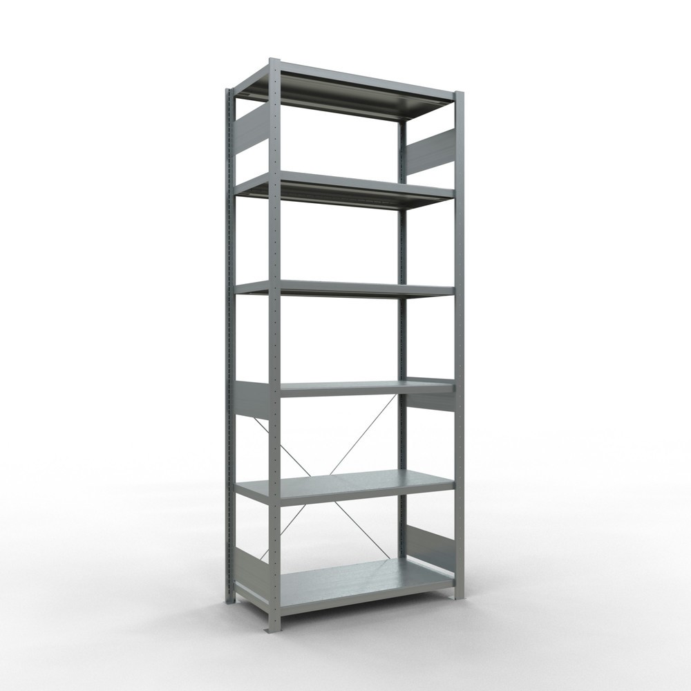 Illustration du produit: SCHULTE Rayonnage à tablettes galvanisé, charge par tablette 330 kg, HxlxP 2 500 x 1 060 x 536 mm