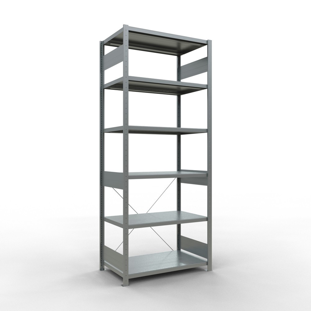 Illustration du produit: SCHULTE Rayonnage à tablettes galvanisé, charge par tablette 330 kg, HxlxP 2 500 x 1 060 x 636 mm