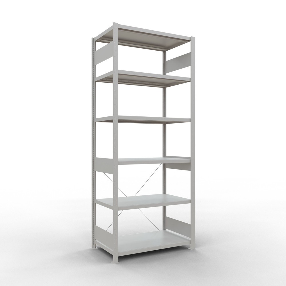 Illustration du produit: SCHULTE Rayonnage à tablettes gris clair, charge par tablette 330 kg, HxlxP 2 500 x 1 060 x 636 mm